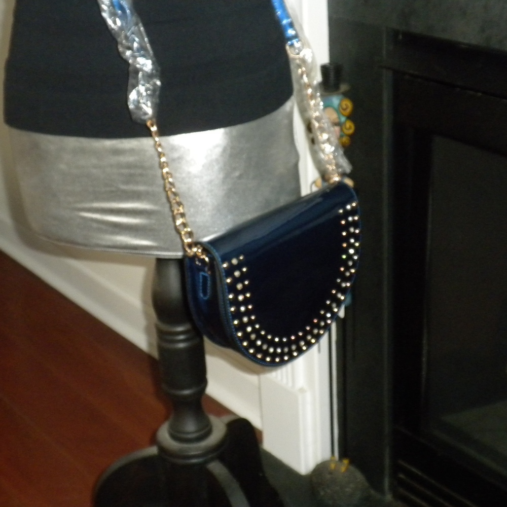 Pretty Cobalt Blue Shoulder Handbag - Picture 5 of 6